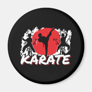Girls Karate - Patriotic Japan Japanese Theme Magnet