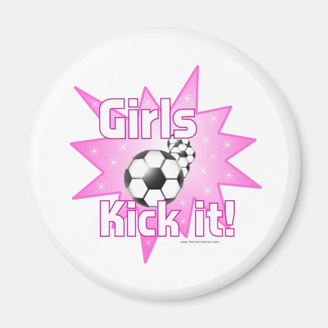 Girls Kick it Magnet (Front)