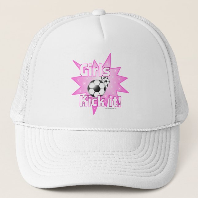 Girls Kick it Trucker Hat (Front)