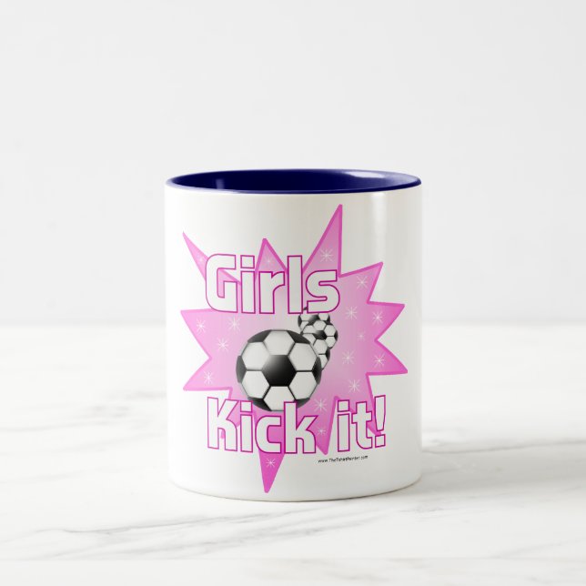 Girls Kick it Two-Tone Coffee Mug (Center)
