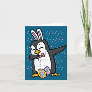 Girls Kids Easter Bunny Penguin Dab Dance Card