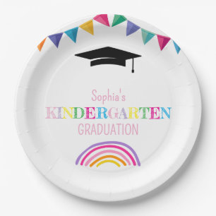 Girl's Kindergarten Graduation Paper Plate