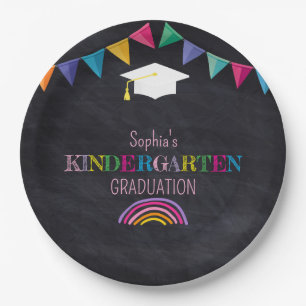 Girl's Kindergarten Graduation Paper Plate