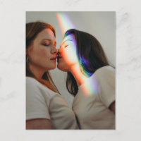 Girls Kissing Rainbow Love photo