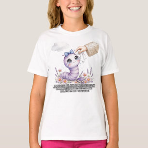 Girls-KJV Bible-Revelation 21:4 Worm Shirt