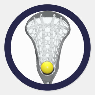Girls Lacrosse Classic Round Sticker