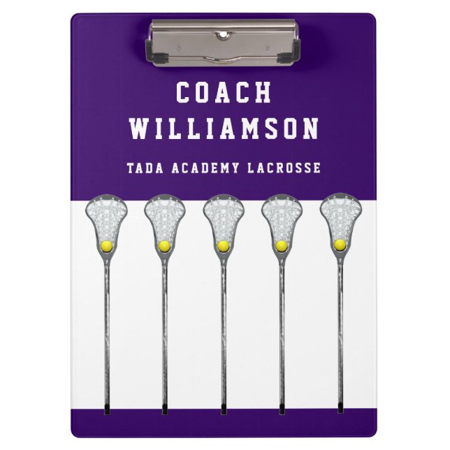 Girls Lacrosse Coach Clipboard (Front)