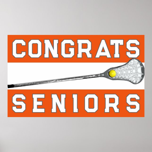 Girls Lacrosse Congrats Poster (Front)