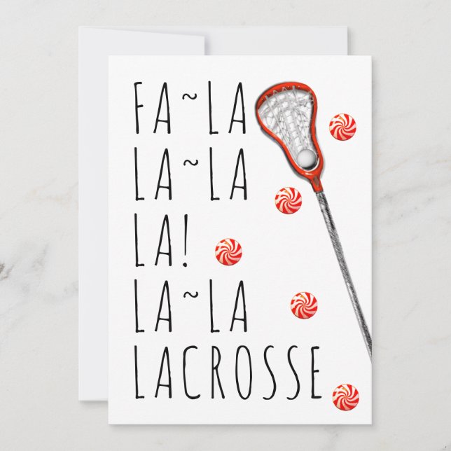 girls lacrosse holiday card (Front)