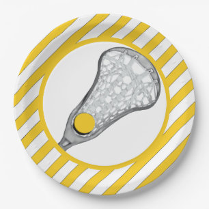 Girls Lacrosse Paper Plate