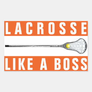 Girls Lacrosse Rectangular Sticker