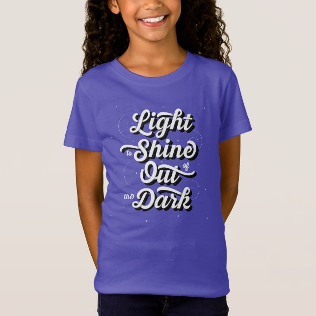 Girl's Light to Shine T-Shirt / Purple (Front)