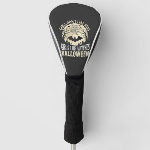 Girls Like Witches Halloween Bat Design_1 Golf Head Cover