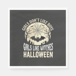 Girls Like Witches Halloween Bat Design_1 Napkin