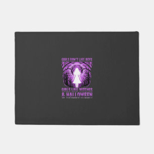 Girls Like Witches Halloween Design Doormat