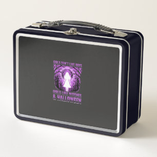 Girls Like Witches Halloween Design Metal Lunch Box