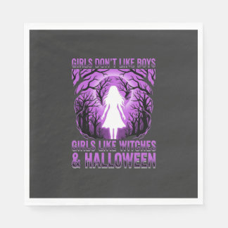 Girls Like Witches Halloween Design Napkin