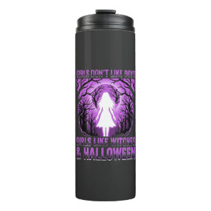 Girls Like Witches Halloween Design Thermal Tumbler