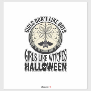 Girls Like Witches Halloween Vintage Vector Design