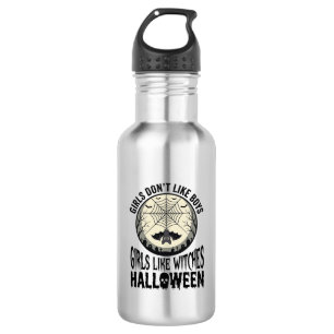 Girls Like Witches Halloween Vintage Vector Design 532 Ml Water Bottle