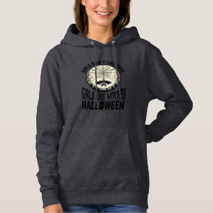 Girls Like Witches Halloween Vintage Vector Design Hoodie