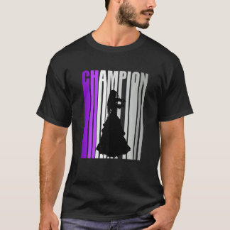 Girls Lilac Violin Girl Vintage Distressed Squad V T-Shirt