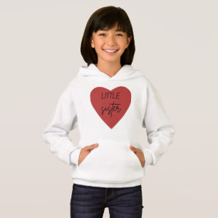 Girls' Little Sister Heart Hoodie - Cosy New 