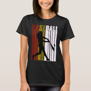Girls Love Baseball Birthday Retro Vintage Distres T-Shirt