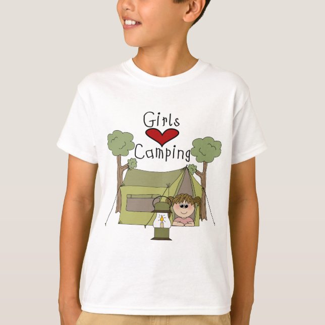 Girls Love Camping T-Shirt (Front)