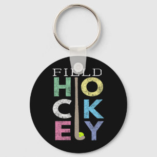 Girls Love Field Hockey Fun Birthday Gift Product Key Ring