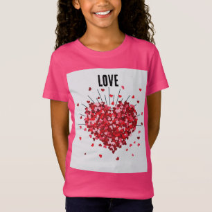 Girls Love Heart Ray Custom T-Shirt