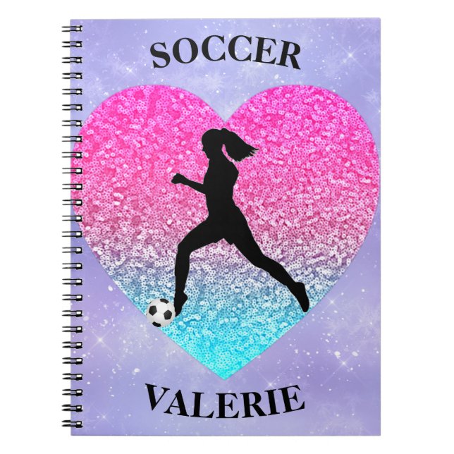 Girls Love Soccer   Notebook (Front)