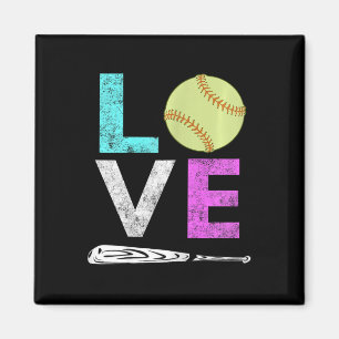 Girls Love Softll Best Fun Birthday Gift  Magnet