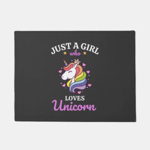 Girls love Unicorn Fan Club  Doormat