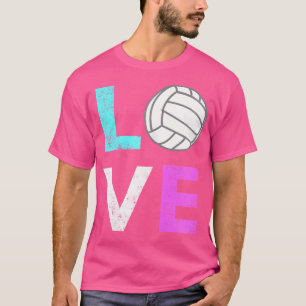 Girls Love Volleyball Best Fun Birthday T-Shirt