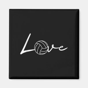 Girls Love Volleyball Player Gift Graphic Magnet