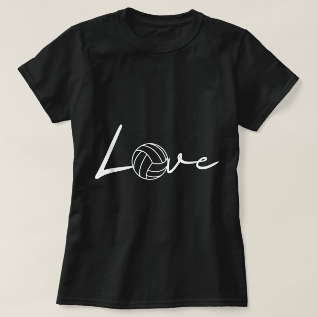 Girls Love Volleyball Player Gift Graphic  T-Shirt (Design Front)