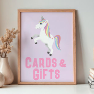 Girls Magical Unicorn Birthday Cards Gift Sign