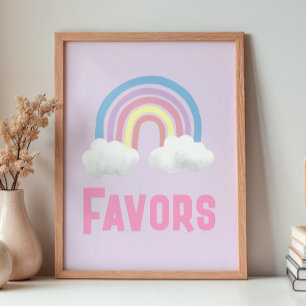 Girls Magical Unicorn Birthday Favor Sign