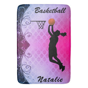 Girls Majestic Gradient Basketball Bath Mat