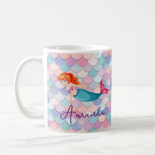 Girls Mermaid Personalised Mug