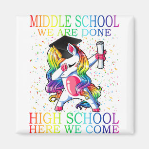 Girls Middle School Graduation Magical Unicorn Magnet