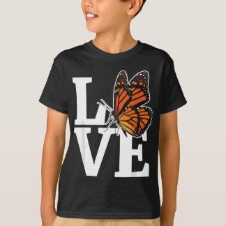 Girls Monarch Butterfly  Milkweed Butterflies T-Shirt