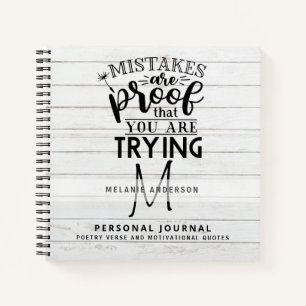 Girls Monogram Motivational Journal Encouragement