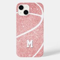 girl's monogrammed pink basketball