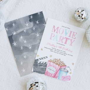 Girl's Movie Birthday Party Invitation