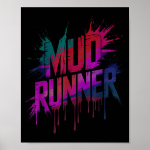Girls mud run squad runner mudder sisters mudding poster