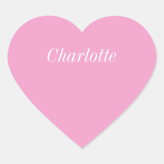 Girls Name Pink Heart Sticker