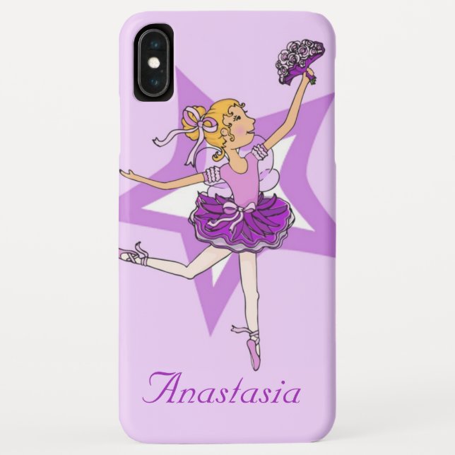 Girls named ballerina blonde purple ipod case (Back)