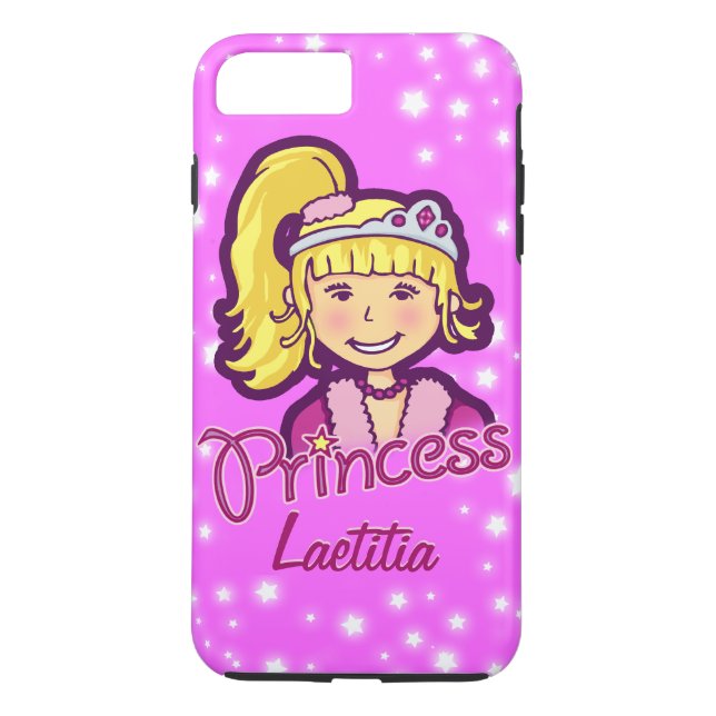Girls named princess star lilac pink iphone case (Back)